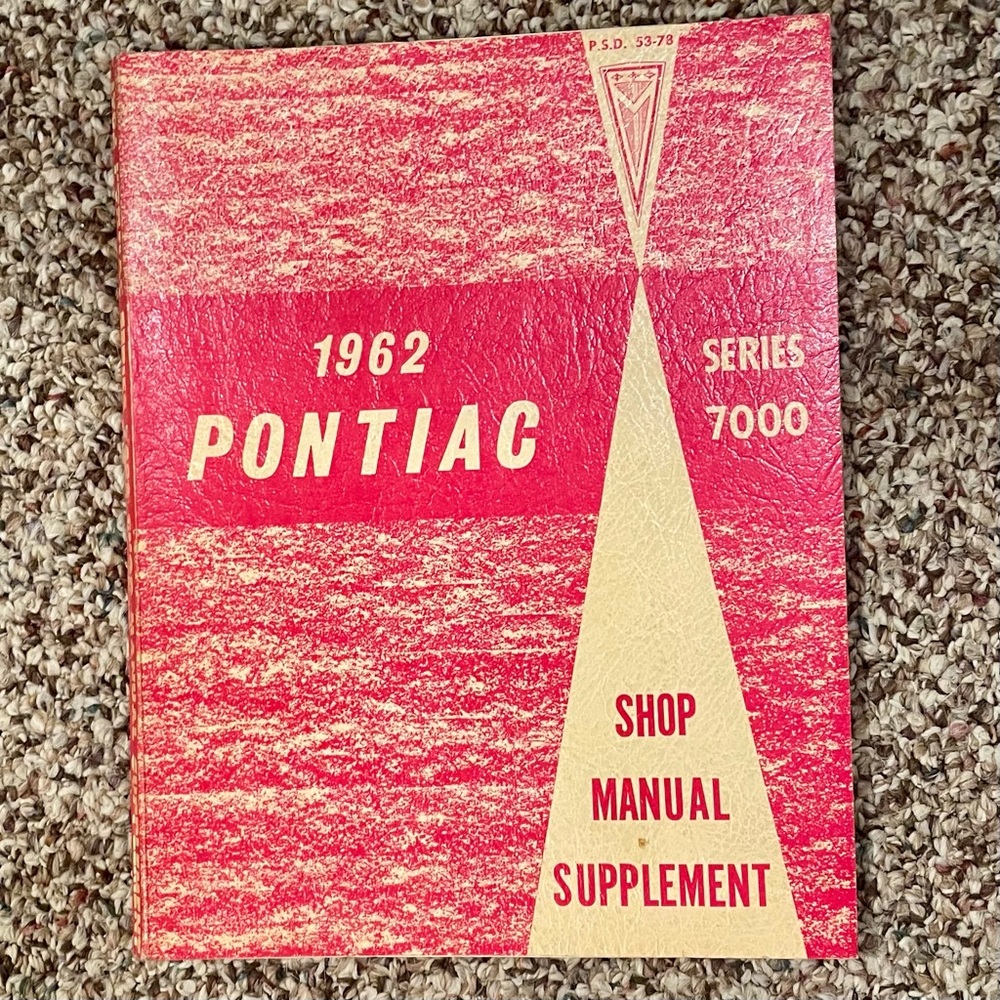 1962 Pontiac Shop Manual Supplement